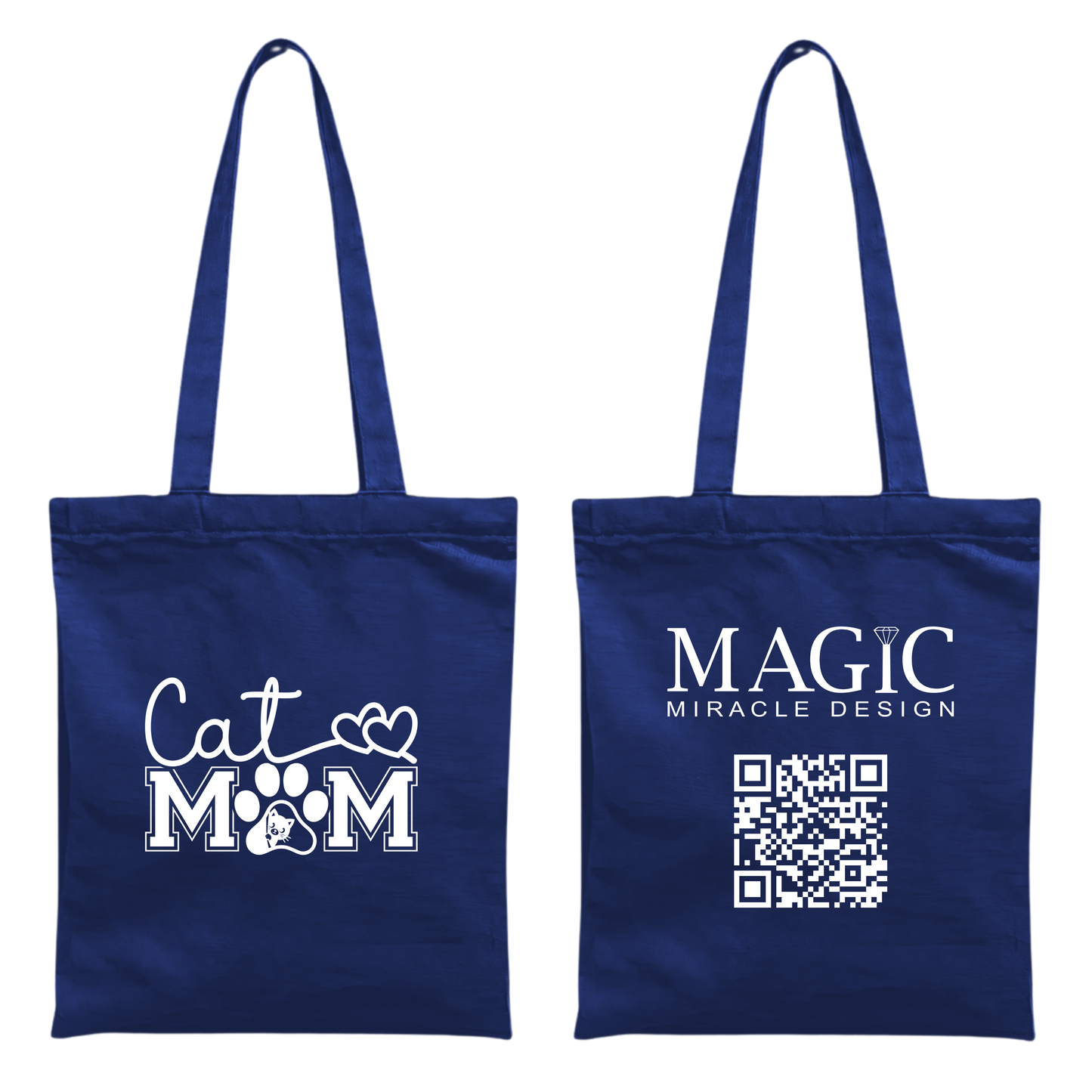 Baumwolltasche mit Cat Mom Motiv – 38 × 42 cm