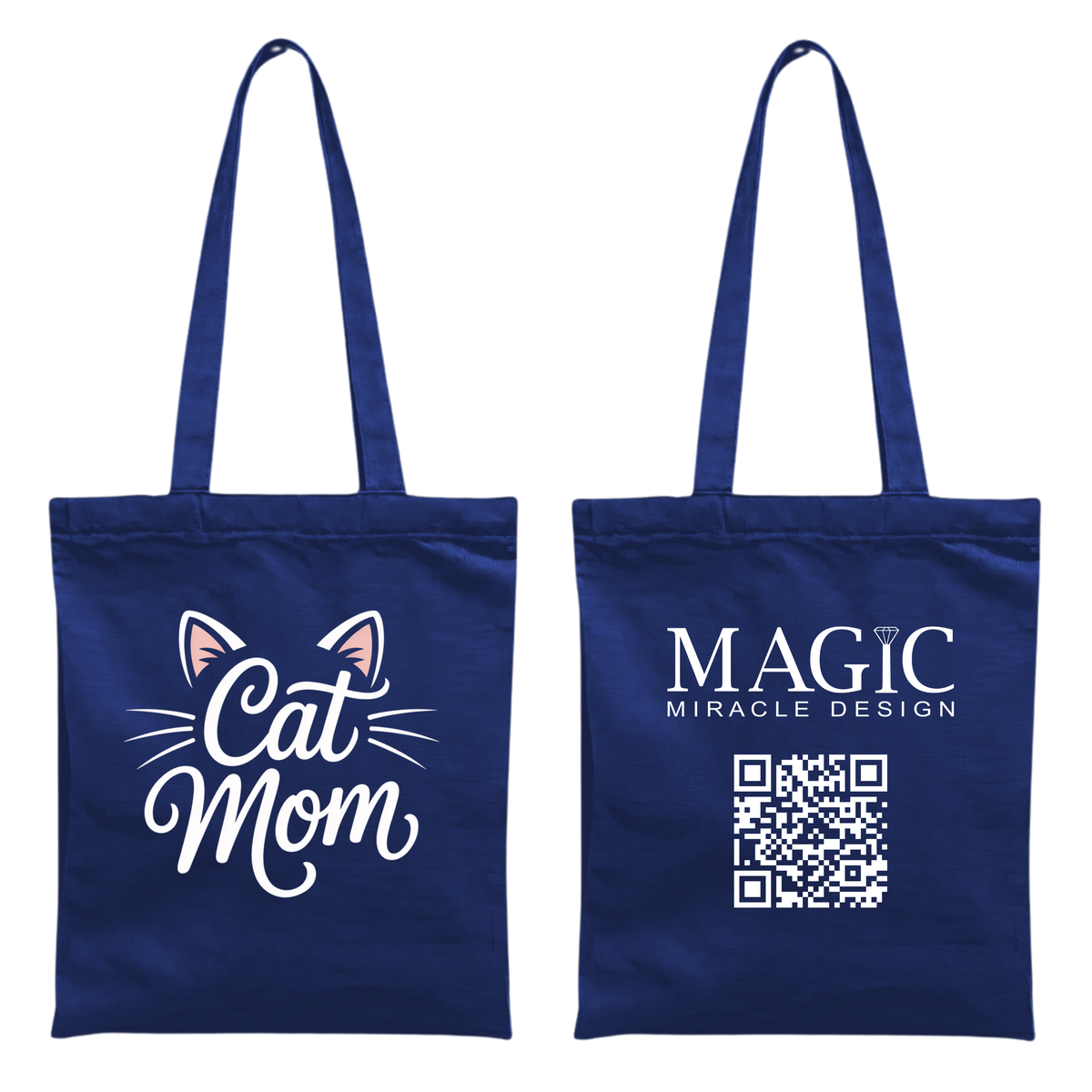 Baumwolltasche mit Cat Mom Motiv – 38 × 42 cm