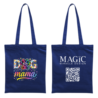 Baumwolltasche mit Dog Mom-Motiv – 38 × 42 cm