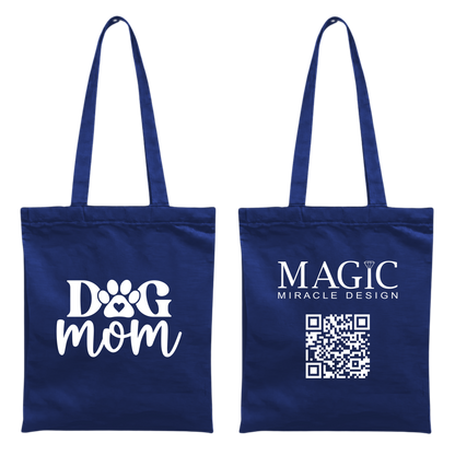 Baumwolltasche mit Dog Mom-Motiv – 38 × 42 cm