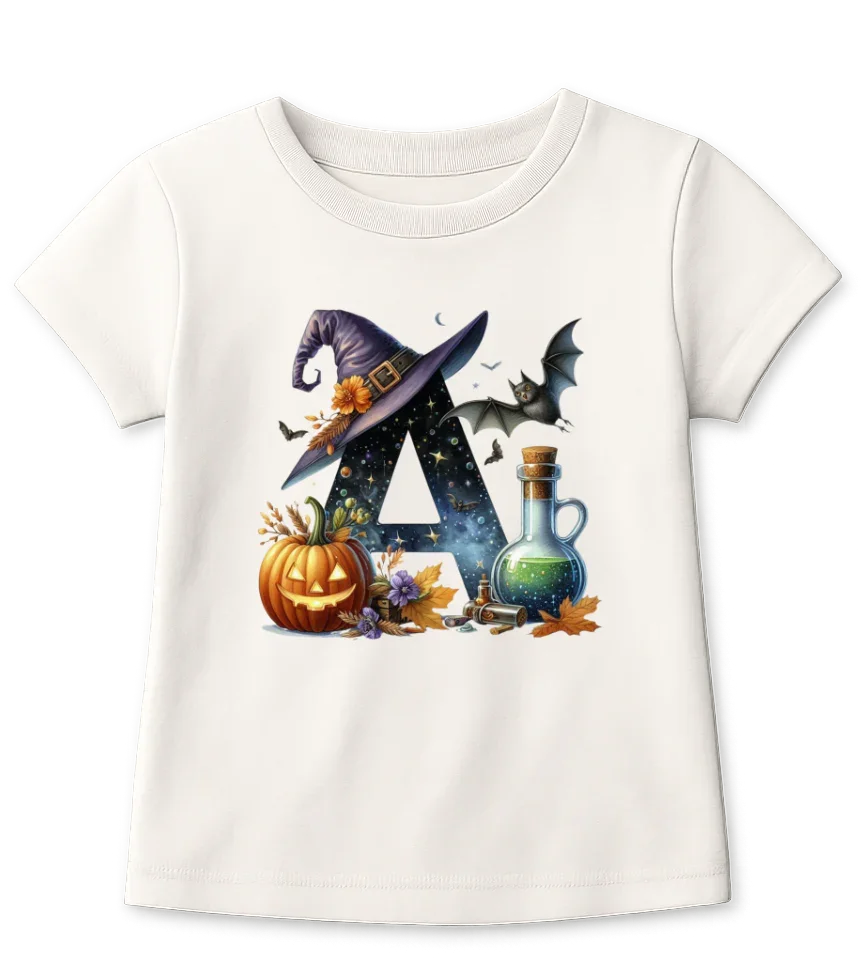 Halloween Bügelbild ABC für kleine Halloween Fans