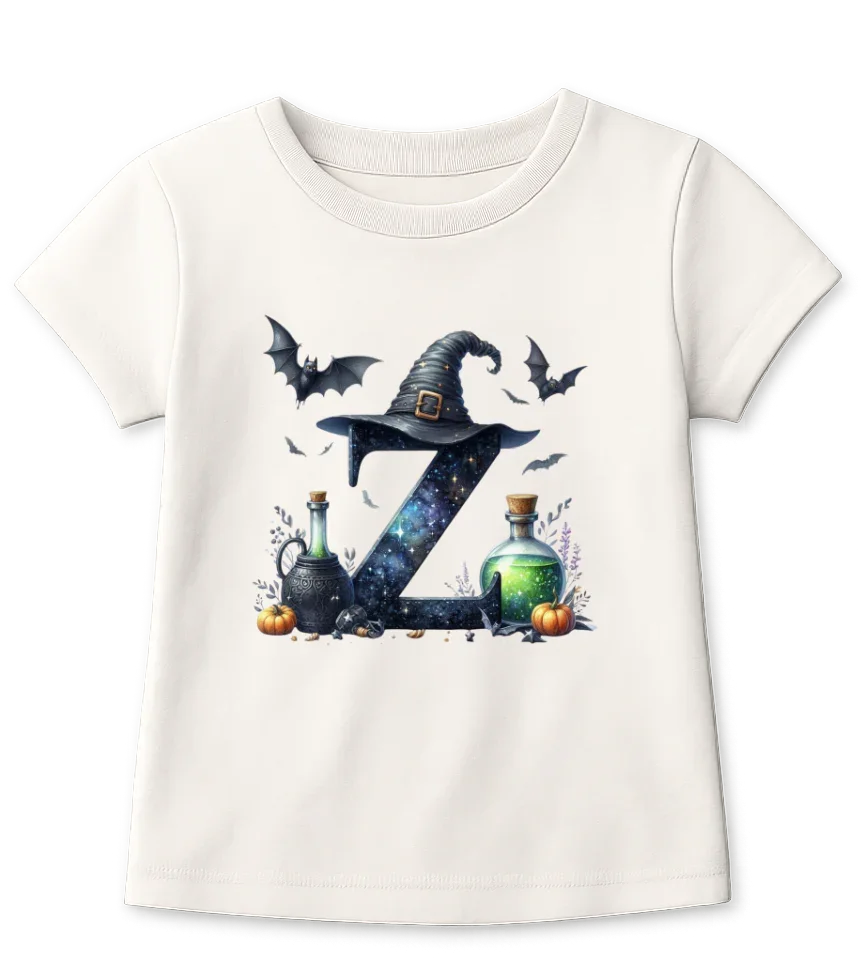 Halloween Bügelbild ABC für kleine Halloween Fans